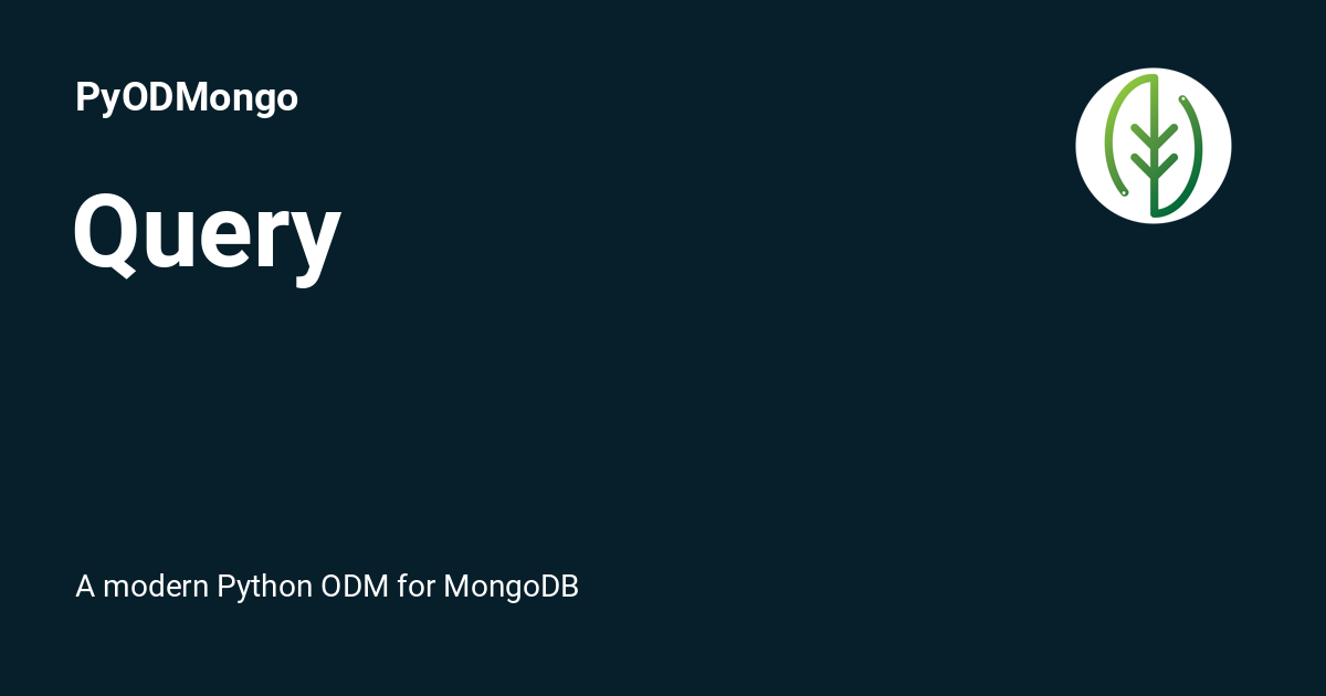 Query pyodmongo